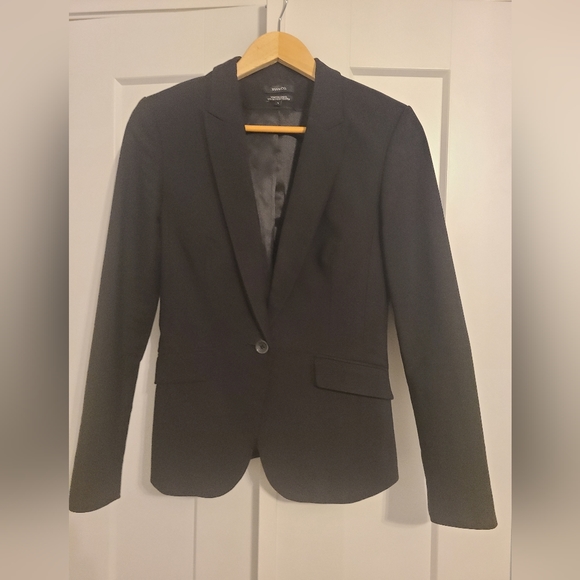 RW&CO Black One Button Blazer Size 6 Streth Lining - Picture 1 of 5